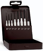 Набор выколоток с направляющей втулкой в кейсе 0,9-5,9 мм Rennsteig RE-4571005, 8 предметов